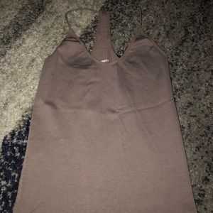 Light Brown Spaghetti Strap Halter Tank
